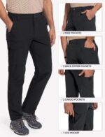 Cycorld Men's 7-Pocket Hiking Pants: Lightweight Quick-Dry Water-Resistant Stretch for Travel Camping Fishing - Image 5