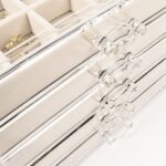 GUOER 5 Drawers Clear Jewelry Box for Women and Girls, Acrylic Earring Holder Organizer Ring Holder Display Storage, Warm White - Image 4