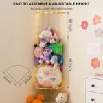 PUTSKA Nursery Furniture Hanging Organizer – Wall Mounted Stuffed Animal Storage for Baby Room, Corner Plush Collection Display & Nursery Organization System, Space-Saving Vertical Storage - Plain - Image 3