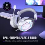 FIFINE USB Gaming Headset: Flowing RGB Lighting - 7.1 Surround Sound - Detachable Mic - Soft Ear Pads, Over-Ear Headset with Control Box, for PC, Laptop, Mac, PS5/PS4 - AmpliGame H13WP (White&Purple) - Image 5