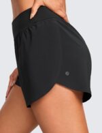 CRZ YOGA High Waisted Split Running Shorts for Women 3" - Comfy Mesh Liner for Workout Athletic Gym Track Quick Dry - Image 5