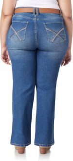 WallFlower Women's Legendary Slim Bootcut Mid-Rise Belted Insta Stretch Juniors Jeans (Standard and Plus) - Image 5