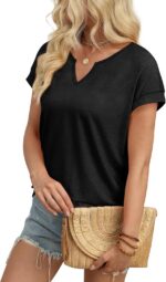 WIHOLL Womens Summer Tops 2026 Cap Short Sleeve Shirts V Neck Tshirts Spring Blouses Beach Vacation Clothes - Image 5