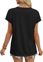 WIHOLL Womens Summer Tops 2026 Cap Short Sleeve Shirts V Neck Tshirts Spring Blouses Beach Vacation Clothes - Image 6