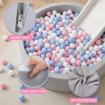 Wilwolfer Foam Ball Pit for Toddlers, Large Baby Ball Pit for Babies with Soft Memory Sponge, Indoor Outdoor Baby Playpen, Kids Play Ball Pool, Gift Toys for Infants Boys and Girls (Gray, NO Balls) - Image 7