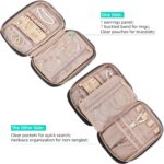 NISHEL Travel Jewelry Case, Holiday Organizer for Necklaces, Earrings, Rings, Bracelets, Watch, Black - Image 4