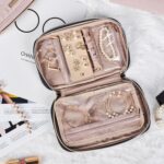 NISHEL Travel Jewelry Case, Holiday Organizer for Necklaces, Earrings, Rings, Bracelets, Watch, Black - Image 8