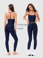 Matching Workout Sets for Women,Breathable Sport Bras & Seamless Leggings,2 Piece ActiveWear Outfits for Pilates/Gym/Athletic - Image 4