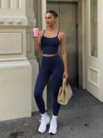 Matching Workout Sets for Women,Breathable Sport Bras & Seamless Leggings,2 Piece ActiveWear Outfits for Pilates/Gym/Athletic - Image 5