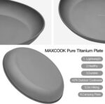 Pure Titanium Camping Plate, 7.68 Inch Ultralight Durable Titanium Dish Plate Cookware, Outdoor Backpacking plate for Camping Hiking Kitchen (19.5 cm) - Image 4