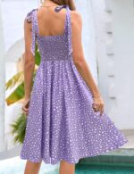 Kranda Women 2026 Summer Casual Spaghetti Strap Sundress V Neck Sleeveless Flowy Boho Floral Midi Dress with Pockets - Image 4