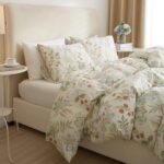 AMWAN Fresh Botanical Floral Duvet Cover Full Size Cotton Garden Bedding Sets Chic Vintage Comforter Aesthetic Flower Boho with Zipper - Image 7