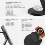 3 in 1 Charging Station for Apple Devices,Mag-Safe Charger Stand Fast Charging,Wireless Charger for iPhone 16/15/14/13/12 Series,& AirPods,& iWatch(USB-C Charger Included) - Image 6