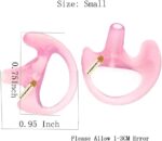 Lsgoodcare 24Pcs Replacement Earmold Earbud Left Ear for Two Way Radio Acoustic Coil Tube Earpiece - Silicone Walkie Talkie Earmould Ear Buds Pink Small Medium Large, Soft Ear Piece - Image 4