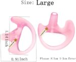 Lsgoodcare 24Pcs Replacement Earmold Earbud Left Ear for Two Way Radio Acoustic Coil Tube Earpiece - Silicone Walkie Talkie Earmould Ear Buds Pink Small Medium Large, Soft Ear Piece - Image 5
