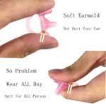 Lsgoodcare 24Pcs Replacement Earmold Earbud Left Ear for Two Way Radio Acoustic Coil Tube Earpiece - Silicone Walkie Talkie Earmould Ear Buds Pink Small Medium Large, Soft Ear Piece - Image 8