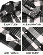 COOFANDY Men's Flannel Shirt Jackets Quilted Lined Plaid Jacket Long Sleeve Button Down Thick Winter Outwear Shackets - Image 6