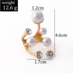 NIQIPOK Vintage Pearl Ring Open Pearl Finger Ring for Women Faux Pearl Stacking Ring Baroque Pearl Promise Ring Pearl Statement Jewelry - Image 4