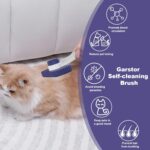 Cat brush, Cat Brush for Long or Short Haired Cats, Remove Loose Fur and Mats, Rounded Pins Reduces Painful Pulling, Not for Tangle and Curly Fur, Dark Blue - Image 5