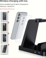 Wireless Charger for Samsung: 5 in 1 Samsung Wireless Charging Station for Galaxy S26 Ultra/S25/S24, Charger Stand for Galaxy Watch8/7/6/5/4, Charging Dock Stand for Android Multiple Devices, Black - Image 5