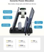 Wireless Charger for Samsung: 5 in 1 Samsung Wireless Charging Station for Galaxy S26 Ultra/S25/S24, Charger Stand for Galaxy Watch8/7/6/5/4, Charging Dock Stand for Android Multiple Devices, Black - Image 8