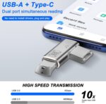 XMSJSIY Type-C OTG Adapter - USB C to USB 3.0 + Charging Adapter/Audio Jack Headphone Converter 2 in 1 for Disk HDD, SSD - 2PCS - Image 5