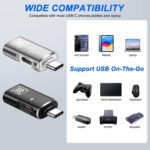 XMSJSIY Type-C OTG Adapter - USB C to USB 3.0 + Charging Adapter/Audio Jack Headphone Converter 2 in 1 for Disk HDD, SSD - 2PCS - Image 8