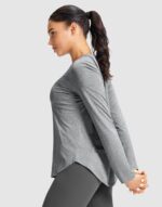 SANTINY Lightweight Long Sleeve Workout Tops for Women Breathable Gym Yoga Athletic Running Hiking Top UPF 50+ Sun Shirts - Image 4