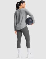 SANTINY Lightweight Long Sleeve Workout Tops for Women Breathable Gym Yoga Athletic Running Hiking Top UPF 50+ Sun Shirts - Image 7