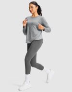 SANTINY Lightweight Long Sleeve Workout Tops for Women Breathable Gym Yoga Athletic Running Hiking Top UPF 50+ Sun Shirts - Image 8