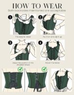Scarlet Darkness Women's Underbust Corset Top Renaissance Medieval Lace-up Boned Fairycore Pirate Corsets - Image 9