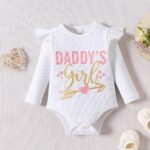 Newborn Infant Baby Girls Clothes Long Sleeve Bodysuit Pants Set Fall Winter Outfits - Image 5