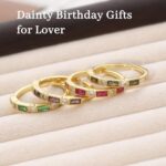 Birthstone Rings for Women, Gold Rings for Women Non Tarnish Valentines Day Gifts for Her Mothers Day Gifts for Mom Anniversary Gold Jewelry - Image 8