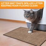 Neater Pets Jute Cat Litter Trapping Mat - Catches Spilled Litter Mess from Kitty Litter Box to Protect Floors, Soft on Cats Paws, Anti-Skid Backing, Easy to Clean, Checkered, 24" x 36" - Image 3