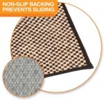 Neater Pets Jute Cat Litter Trapping Mat - Catches Spilled Litter Mess from Kitty Litter Box to Protect Floors, Soft on Cats Paws, Anti-Skid Backing, Easy to Clean, Checkered, 24" x 36" - Image 4