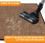 Neater Pets Jute Cat Litter Trapping Mat - Catches Spilled Litter Mess from Kitty Litter Box to Protect Floors, Soft on Cats Paws, Anti-Skid Backing, Easy to Clean, Checkered, 24" x 36" - Image 9