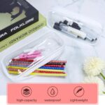 5 Pack Clear PVC Zipper Pencil Pouch, Pen Pencil Case Makeup Pouch, Large Capacity Pencil Bag for Office Stationery Travel Storage (White) - Image 5