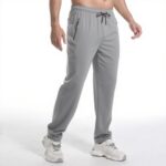 PJZHJ Men's Lightweight Hiking Pants Water Resistant Quick-Dry Rain Pants Elastic Waist Outdoor Sweatpants - Image 3