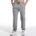 PJZHJ Men's Lightweight Hiking Pants Water Resistant Quick-Dry Rain Pants Elastic Waist Outdoor Sweatpants - Image 4
