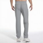 PJZHJ Men's Lightweight Hiking Pants Water Resistant Quick-Dry Rain Pants Elastic Waist Outdoor Sweatpants - Image 5