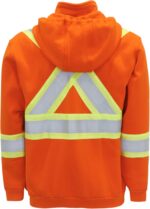 BOCOMAL FR Hoodies High Visibility 14oz Fleece Heavyweight Hi-vis Jackets Flame Resistant Reflective Hooded Sweatshirts - Image 5