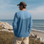 Palmyth Men’s UPF 50+ Fishing Shirt Long Sleeve Quick-Dry Outdoor Sun Protection Performance Tee - Image 3