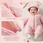 JiAmy Baby Snowsuit Winter Romper Hooded Boys Girls Jumpsuit Bear Thick Windproof Cap Infant Winter Clothes - Image 4