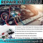71Pcs HVAC Air Condition Repair Kit, HVAC Hose Gasket & HVACS Hose Seals Set, with Valve Core Remover Tool - 50 Rubber Seals, 10 Valves, 10 Valve Cores for Car Automotive AC System - Image 5