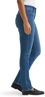 Lee Women's Ultra Lux Comfort with Flex Motion Straight Leg Jean, Blue Strain, 18 Short - Image 4