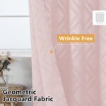 OWENIE Solid Blush Fabric Shower Curtain for Bathroom, Farmhouse Boho Shower Curtain- Soft Cloth & Hotel Spa Quality, Machine Washable Shower Curtains Sets with 12 Hooks, Grommets Top, 72Wx78L - Image 4