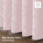 OWENIE Solid Blush Fabric Shower Curtain for Bathroom, Farmhouse Boho Shower Curtain- Soft Cloth & Hotel Spa Quality, Machine Washable Shower Curtains Sets with 12 Hooks, Grommets Top, 72Wx78L - Image 6