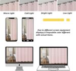 OWENIE Solid Blush Fabric Shower Curtain for Bathroom, Farmhouse Boho Shower Curtain- Soft Cloth & Hotel Spa Quality, Machine Washable Shower Curtains Sets with 12 Hooks, Grommets Top, 72Wx78L - Image 9