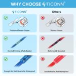 TICONN 120 PCS Heat Shrink Butt Connectors Kit, AWG 24 – 10 4 Sizes Butt Splice, Insulated Waterproof Electrical Marine Automotive Wire Crimp Terminals (120pcs) - Image 5