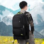 65L Hiking Backpack for Men Waterproof Expandable Travel Backpack Carry On Backpack Casual Daypack Large Rucksack for Camping Outdoor Sports Trekking (Black) - Image 8
